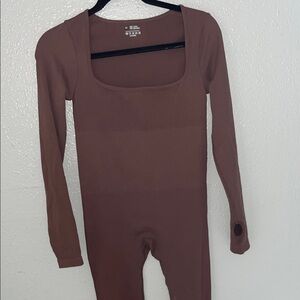 Uniqlo Chocolate Brown Long Sleeve Bodysuit